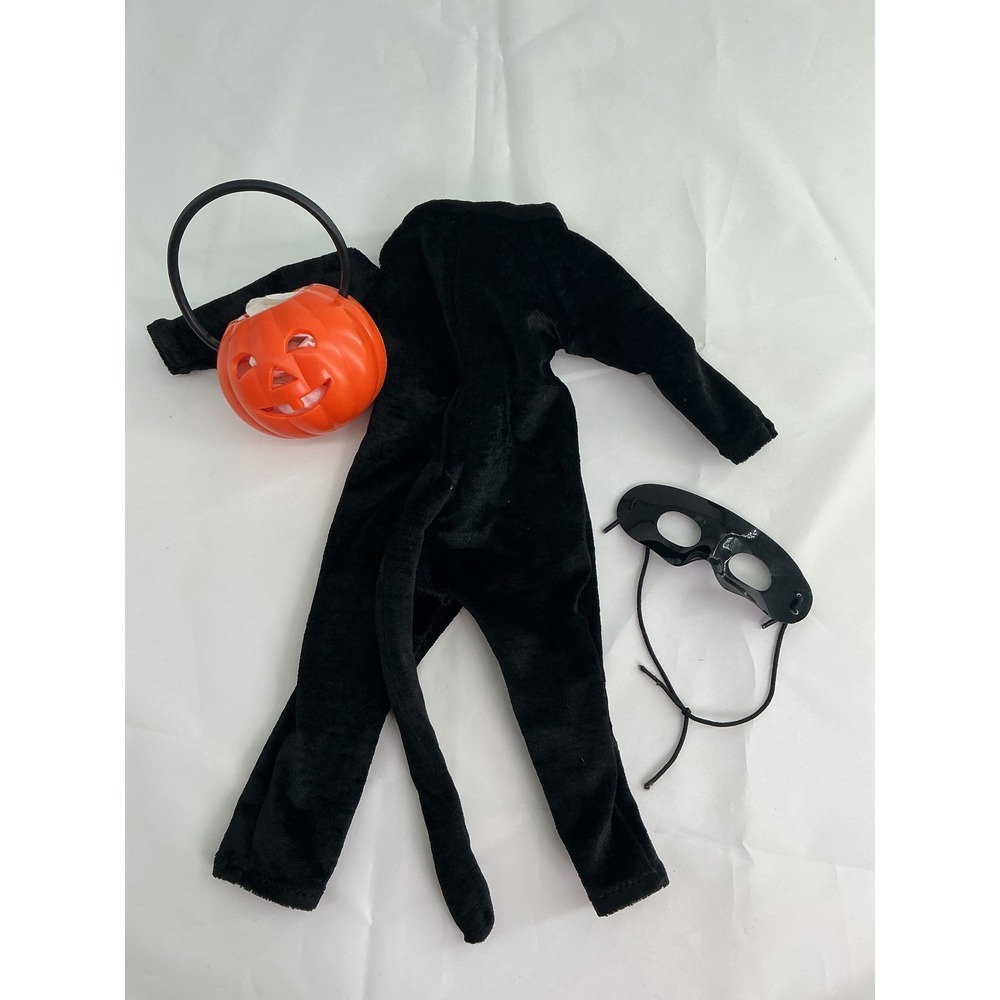Pleasant Company American Girl Black Cat Halloween Costume Mask Pumpkin Bucket